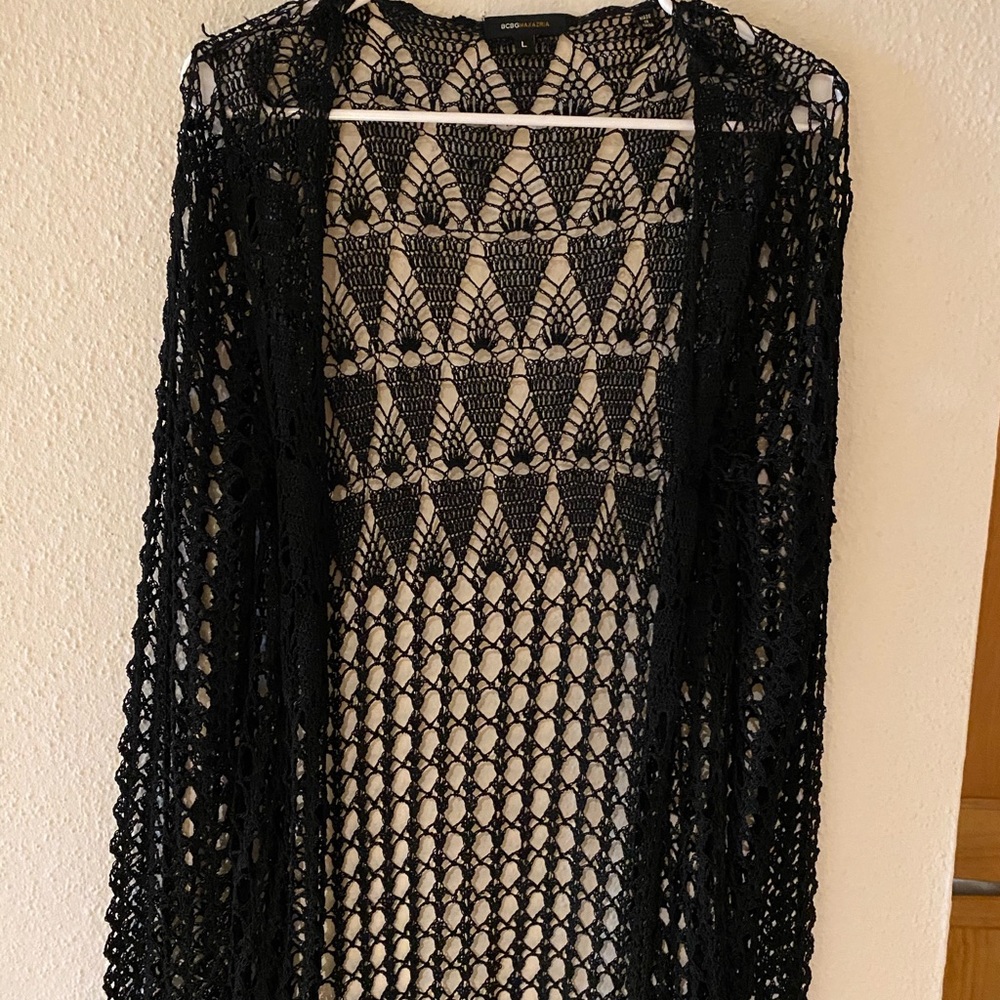 BCBGMaxazira crochet shirt